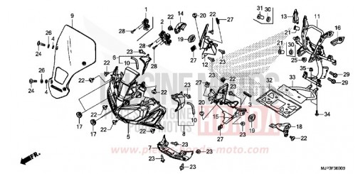 FRONT COWL CRF1000DH de 2017
